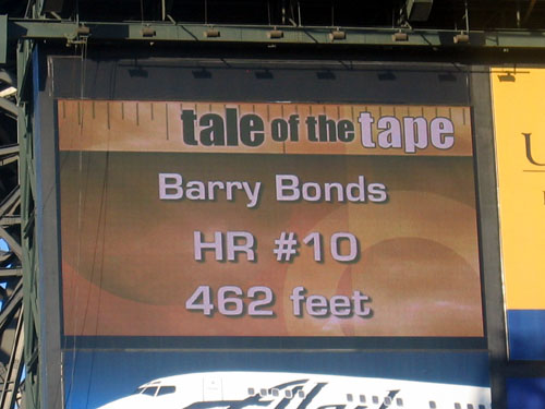 Bonds Home Run #10, 462 feet