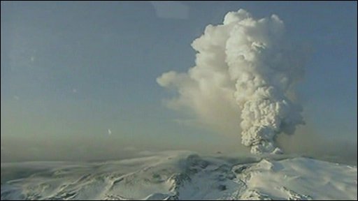 Ash cloud from a volano