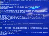 [写真 : mayud.sys のエラーでブルースクリーン出ちゃってます。]
