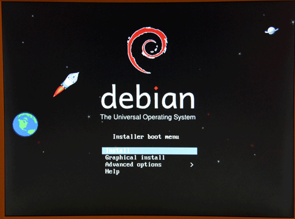 Installer boot menu