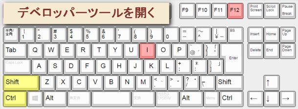 Chromeデベロッパーツールを起動するショートカットキー
