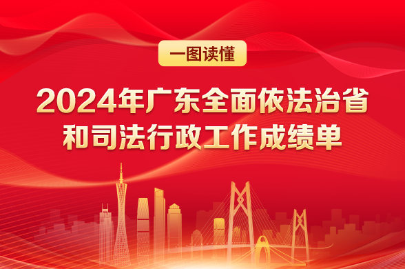 一图读懂： 2024年广东全面依法治省和司法行政工作成绩单