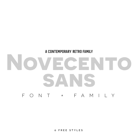 Novecento Sans Font Family. 6 free fonts