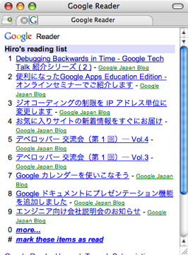 Google Reader for mobile