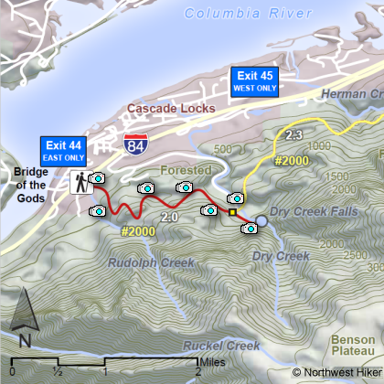 Dry Creek Falls Hike map