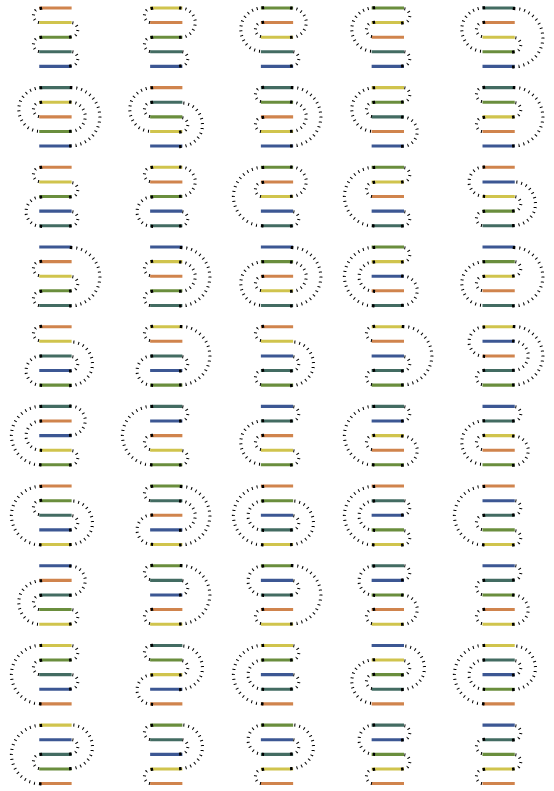 5 stamps, 144 stacks