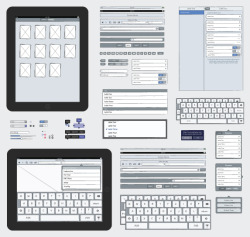 iPad Sketch Elements AI
This collection of common iPad elements in a sketch – like style allows us to easily and quickly mock up flows of custom wireframe screens. (via teehanlax)