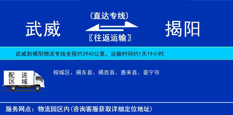 武威到揭阳物流公司