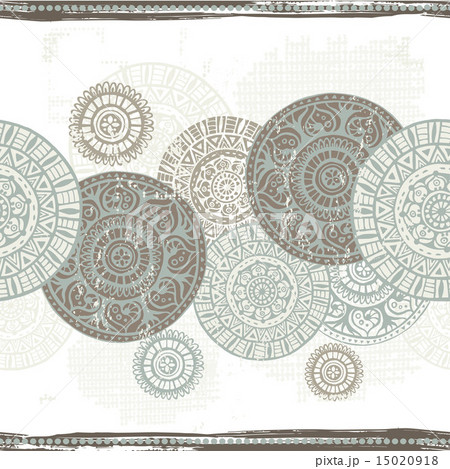 Hand drawn ethnic  shabby seamless border 15020918