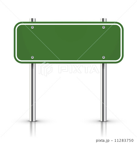 3d vector blank green traffic road sign 11283750