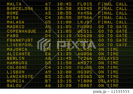 Black airport departures board 11535555