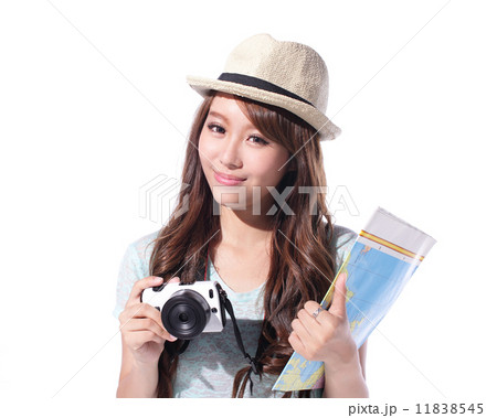 Happy woman tourist 11838545