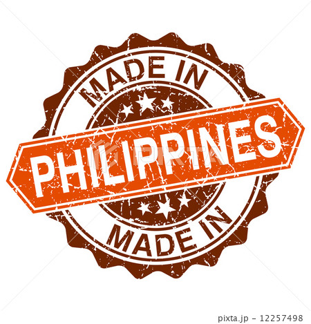 made in Philippines vintage stamp isolated on white background 12257498