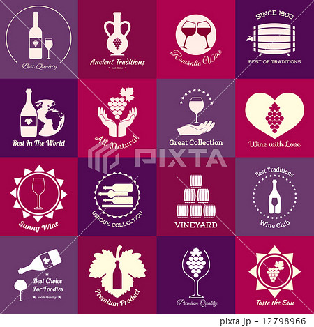 Wine emblems set 12798966