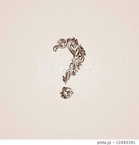 Decorated question mark 13083381