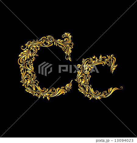 Decorated letter 'c' in upper and lower case 13094023