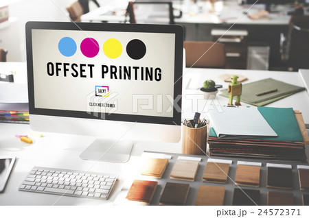 Printing Process Offset Ink Color Industry Media Concept 24572371