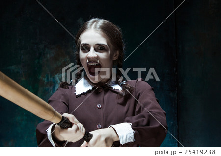 Portrait of a young girl in school uniform as 25419238