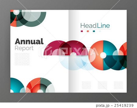 Transparent circle composition on business annual 25419239