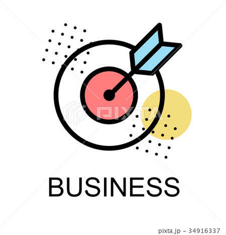 Arrow with dartboard illustration for business 34916337