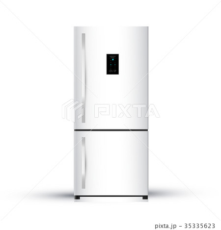 illustration of  modern realistic frige on white  35335623