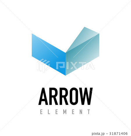 Vector arrow geometric design logo 31871406