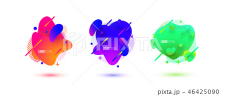 Abstract design set of liquid shapes 46425090