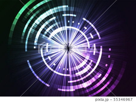 multicolor circle digital explode abstract 55346967