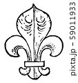 Fleur-de-Lis are used as a charge in heraldry, 59011933