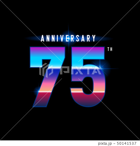 75 years anniversary celebration logotype. 50141537