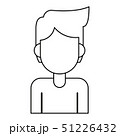 man avatar cartoon character portrait in black and white 51226432