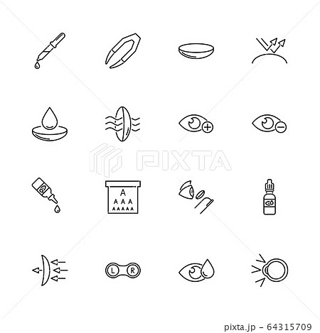 Eye Lens - Flat Vector Icons 64315709