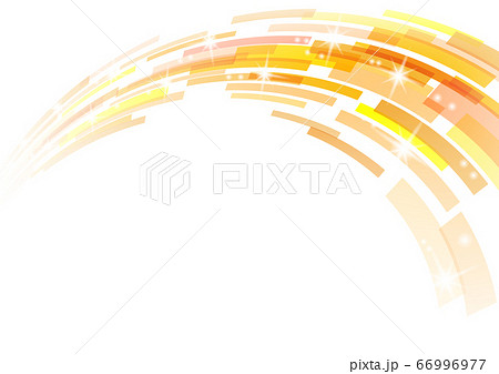 オレンジ色の幾何学模様の抽象波形背景イメージ 66996977