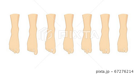 Foot toe shape types set. 67276214