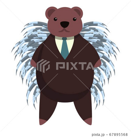 Elegant porcupine icon, cartoon style 67895568