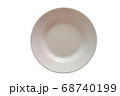 White plate food dish top view on white 68740199