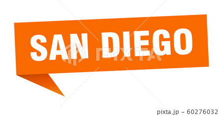 San Diego sticker. Orange San Diego signpost 60276032