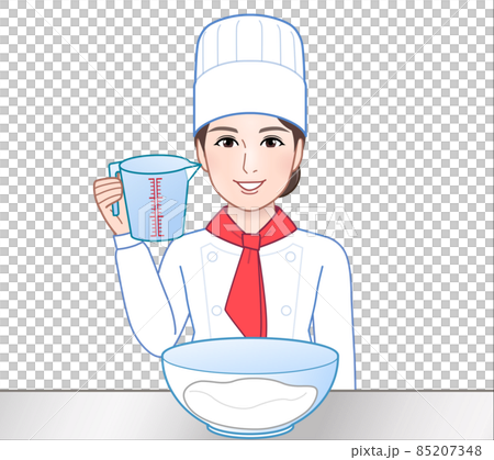 Illustration of a young and beautiful cook 85207348