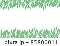 Green leafy border frame on white background 85800011