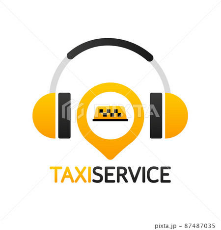 Taxi service, great design for any purposes. App logo concept. Brochure design template, card, banner 87487035