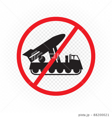 forbidden to use ballistic missiles war sign symbol 88200021