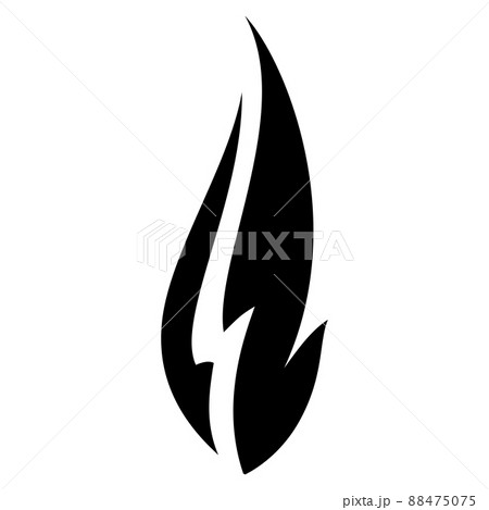 Fire flames set icons 88475075