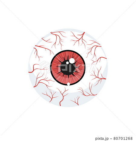 Big red blood eye ball vector isolated 80701268