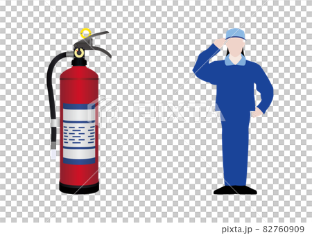 Fire extinguisher and inspector 82760909