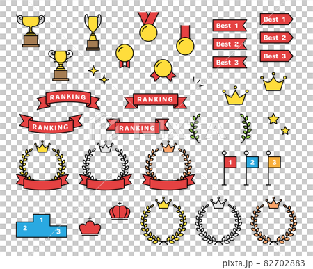 ランキングの素材セット 82702883