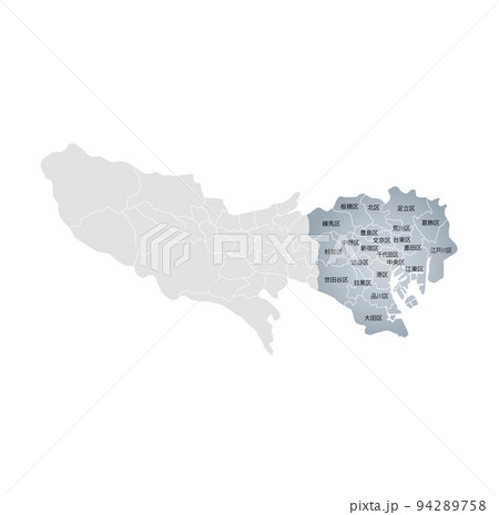 東京都と23区地図 94289758