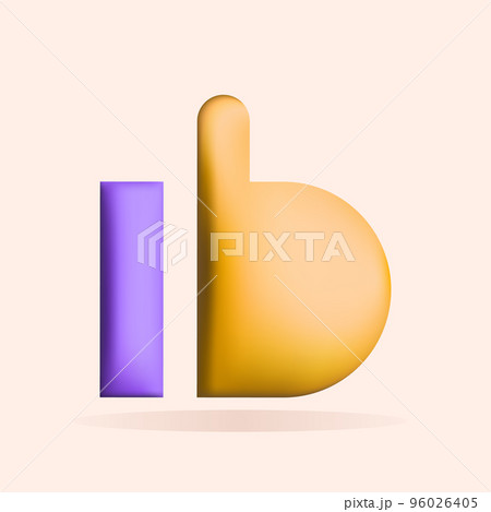 3D thumbs up. Social media marketing concept. Vector render illustration 96026405