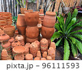 Group of decorative ceramic clay pots for sale. 96111593