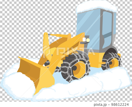 除雪車_小型ホイールローダー_雪あり 98612224