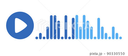 Recording of audio message template. UI element of audio record for smartphones. Vector illustration 90330550